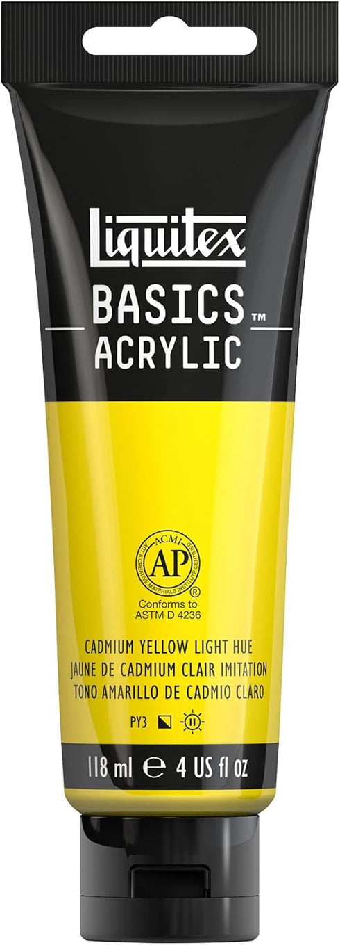 Liquitex BASICS Acrylic Paint, 118ml (4-oz) Tube, Cadmium Yellow Light Hue...