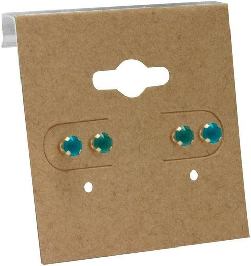 Kraft Earring Cards 1 1/2" x 1 1/2" (Case of 100)...