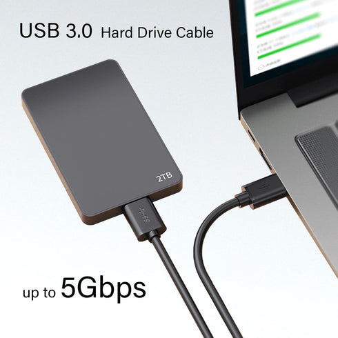 USB 3.0 Hard Drive Cable for Samsung Galaxy S5, Note 3, Note Pro 12.2, USB Hub Seagate FreeAgent, WD Western Digital My Passport, Toshiba Canvio F...