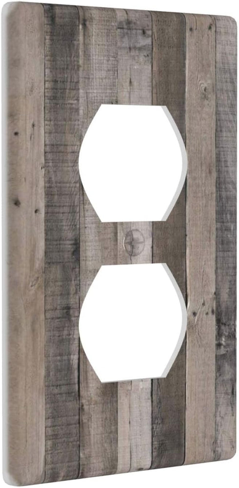 Farmhouse Outlet Cover Wall Plate Single Duplex Receptacle Cover 1 Gang Decorative Electrical Outlet Plate for Bedroom Kitchen, 4.50 x 2.76 Inch G...