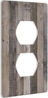 Farmhouse Outlet Cover Wall Plate Single Duplex Receptacle Cover 1 Gang Decorative Electrical Outlet Plate for Bedroom Kitchen, 4.50 x 2.76 Inch G...