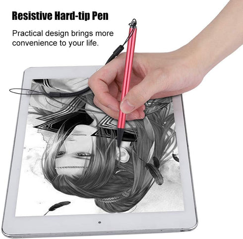 Screen Touch Painting Pen Resistive Hard tip Stylus Pen with Spring Rope for POS/PDA/Car Navigatior/Resistive Mobile Phones(Red)...