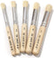 Auhoahsil Stencil Brushes Set, 5 Pcs Natural Bristle Wooden Handle Template Brushes for Wood Wall Model House Painting, Stencil Projects, Card Mak...