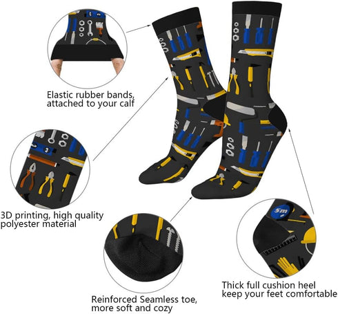 AOYEGO Baseball Funny Socks Wooden Bat and Ball Novelty Casual Crew Socks Contrast Color Design for Women Men Gift...