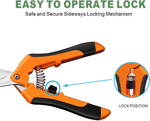 Hand Pruner? Pruning Shear?Garden clippers, snip scissors, ratchet pruning shears, work 3 times easier, gardening tools, sharp garden scissors, ar...