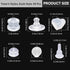 200Pcs 5 Styles Clear Earring Backs Small Back Earring Stoppers Silicone Soft Full Covered Ear Nuts Round Heart Shaped Transparent Earring Stopper...