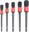 Swpeet 5 Pcs Premium Natural Boar Hair Detail Brush Set, Automotive Detailing Brushes for Cleaning Wheels/Engine/Interior/Emblems/Interior/Exterio...