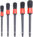Swpeet 5 Pcs Premium Natural Boar Hair Detail Brush Set, Automotive Detailing Brushes for Cleaning Wheels/Engine/Interior/Emblems/Interior/Exterio...