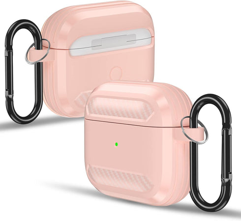 ORIbox Carbon Fiber Designed for Apple AirPods 3 Case, Full Protective Case Skin with Keychain...