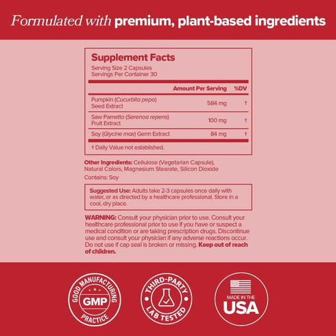 O Positiv URO Bladder Control Supplement for Urinary Urgency, Urinary Frequency, Urinary Leakage with Pumpkin Seed Extract, Soy Germ Extract, Saw ...