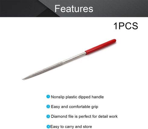 Utoolmart Diamond Needles File, 5mm x 180mm Round Diamond Needle File Set, 150 Grits Round Files Tools for Metal Glass Stone with Fine Sanding...