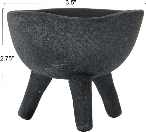Creative Co-Op Boho Terracotta Footed Planter, Matte Black...