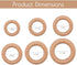 bopoobo Wooden Rings Natural Beech for Craft, Unfinished Wood Ring Circle Rings for DIY Baby Teething Toys, Baby Wooden Teether Accessories, Penda...