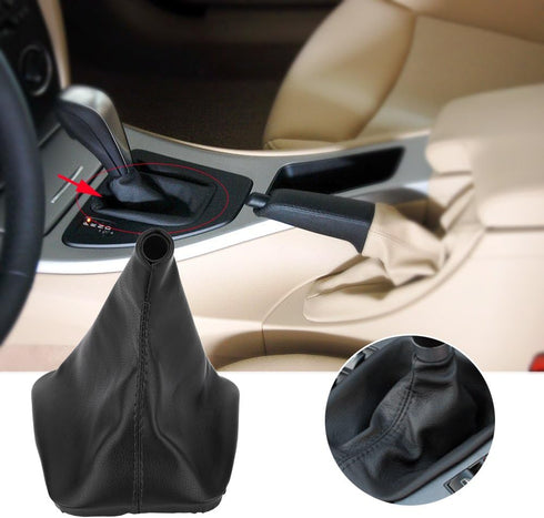 Keenso Car Gear Shifter Gaiter, Gear Shifter Knob Boot Dust Cover Replacement for E36 E34 E28 E24 1998-2005 Black...