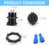 BUNKER INDUST Car Charger Socket Quick Charge 3.0QC,Dual Port USB Type C Outlet with Blue LED Digital Voltmeter,Aluminum Power Adapter 12V/24V Wat...