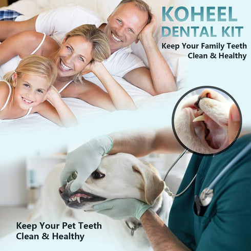 KOHEEL Dental Tools with Metal Case, 8 Count Teeth Cleaning Tools Set, Remove Plaque, Oral Care Hygiene Kit with 2 Type of Tongue Scraper, Tartar ...