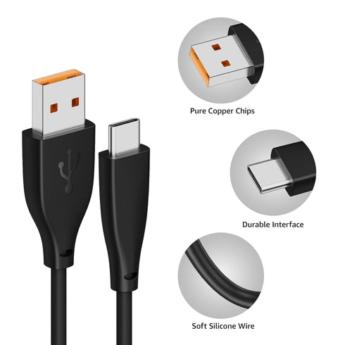 TOZO USB-C to USB-A Charging Cable HT1 HT2 Headphone T6 T10 A1 T12 A3 A2 OpenEgo OpenBuds NC2 NC7 NC9, W1 W3 Wireless Charger, PA2 PA1 Speaker, Al...