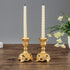 OwnMy Set of 2 Taper Candle Holders Candlestick Holders, Elegant Brass Candle Stick Holders Candelabra Candle Set for Wedding, Christmas, Candle C...