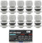 3/8 Cable Glands White PA66 Connector IP68 Waterproof Adjustable Cord Grip Strain Relief Connectors Protectors White 10PCS With Plastic Box...