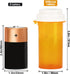 Prescription Reversible Thumb Tab Vials, Medicine Container, Pill Bottle, Prescription Pharmacy Vials Reversible Cap with Animal Pet Resistant (no...