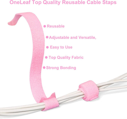 110PCS Reusable Cable Ties, Adjustable 8 × 1/2" Cord Organizer Ties, Multi-purpose Hook Loop Cable Management Wire Ties for Organizing Home, Offic...