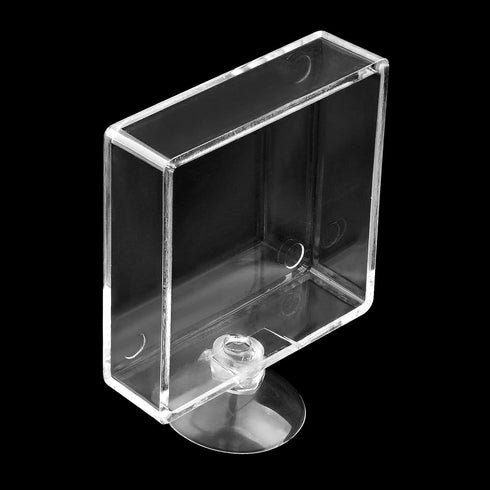 Shrimp Feeding Dish Square Fish Tank Feeding Bowl Clear Acrylic Aquarium Feeder Bowl with Suction Cup...