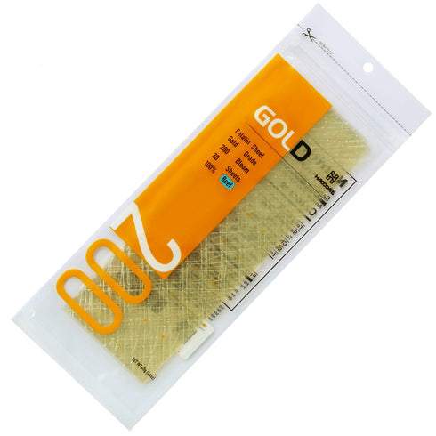 HAODONG Gold Gelatin Sheets - Beef Leaf Gelatin 200 Bloom (40g, 18-20Sheets) - Gelatin Leaves for Baking Desserts Mirror Glaze Mousse Cake...