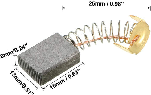 uxcell 2Pcs Carbon Brushes,16mmx13mmx6mm,for Electric Motor,Drill,Circular Saw,Cutting Machine,Replacement Repair Part...