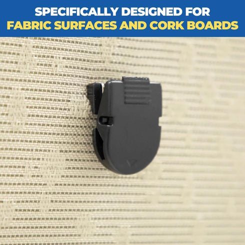 1InTheOffice Cubicle Clips for Fabric Walls, Fabric Panel Wall Clips, Cubicle Wall Clips, Black, 25/Pack...