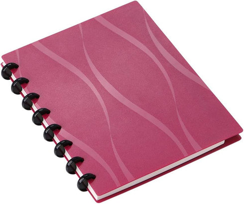 Eagle Discbound Notebook, Customizable Notebook, Junior Size, Poly Cover, 60 Sheets Ruled/Lined Pages (Red)...