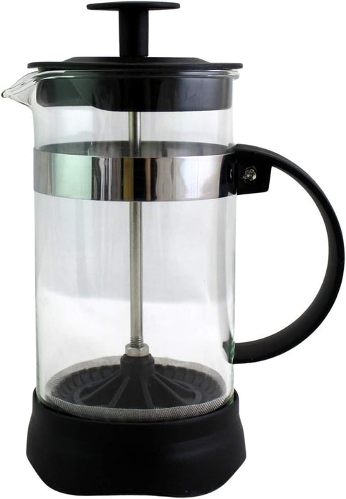 Dependable Industries inc. Essentials 12 Ounce Glass French Press Coffee & Tea Brewer - Single Cup, 3 Cup Espresso Compact, Durable, Easy to Use...