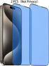 2 Pack Anti-Blue Tempered Glass Mirror Screen Protector Film for iPhone 15 Pro, 6.1 inch 9H Hardness Anti-scratch Full Covered (Blue)......