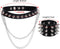 3Pcs Leather Spike Choker Studded Bracelet Cuffs Set Black Gothic Jewelry Rivet Collar Wristbands Puck Accessories for Men Women 80s Rock Goth Cos...