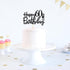Black Glitter Happy 60th Birthday Cake Topper for Women Men, Hello 60th Anniversary, Cheers to 60 Years Party Decorations...