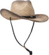 MG Tea Stained Raffia Straw Cowboy Hat - Tan with tint of black...