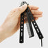 DOUBLE 2 C Butterfly Knife, Practice Balisong Knife Trainer, Metal Steel Folding Comb, Unsharpened Blade for Practicing Flipping Tricks, Csgo Butt...