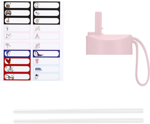 IRON °FLASK Kids Water Bottle - Straw Lid, 20 Name Stickers, Vacuum Insulated Stainless Steel, Double Walled Tumbler Travel Cup, Mug - Lama Rainbo...