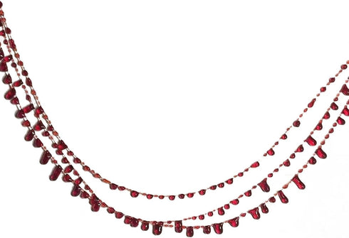 Red Resin Blood Drop Necklace Unique Red Resin Pendant Clavicle Chain Muiltfunction Bloody Droplet Choker Necklace Gift Resin...