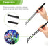 Quarium Aquascape Tools Kits, 4 in 1 Anti-Rust Aquatic Plant Aquascaping Tool Stainless Steel Black Tweezers Scissors Spatula for Aquarium Tank Cl...