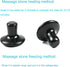 2 Pcs Mushroom Shaped Massage Stones Natural Bian Stone Hot Rock for Spa Massage (2-L, Black)...