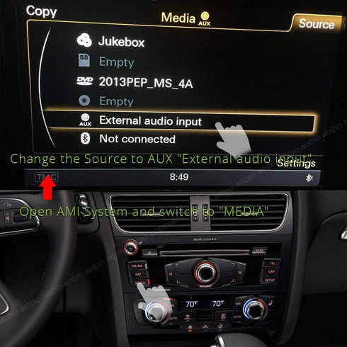 YUYUE AMI MDI MMI Interface Bluetooth Module AUX Receiver Cable Adapter for Audi VW Radio Stereo Car Wireless A2DP Audio Input(MMI 3G)...