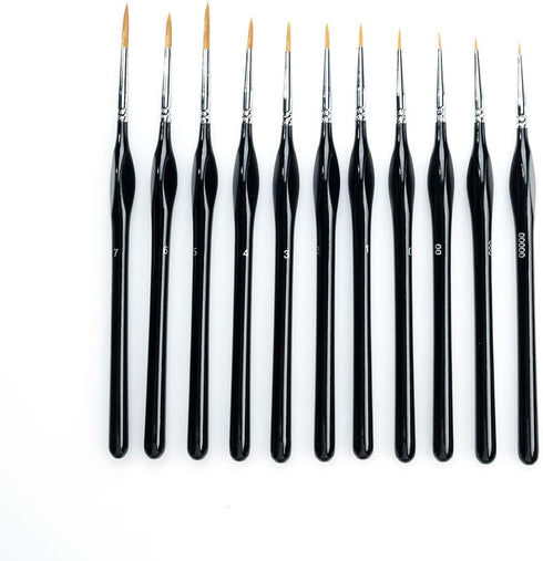 Art Paintbrush Set 11 Pcs Tiny Paintbrush Detail Paint Brush Set Miniature Paint Brushes Paint Brushes for Painting Suitable for Acrylic, Watercol...