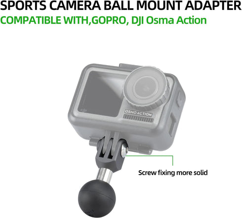 FANAUE GB-01 Action Camera Universal Ball Adapter Interface 1" Ball Assembly,Compatible with GOPRO HERO 9/10/11 and Other Brands of Action Cameras...