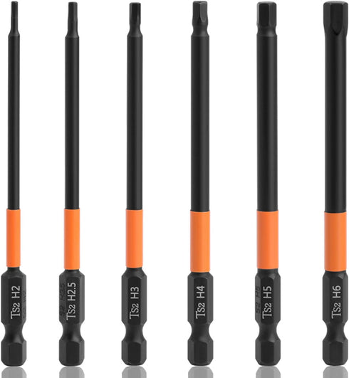 JONMON Allen Wrench Screwdriver Bits - H2-H6 Quick Change S2 Steel Magnetic Hex Head Impact Drill Bits Power & Hand Tools with 1/4 Inch Shank, 3.9...
