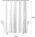 Sunlit Design Extra Long Simple Style Blue and Gray Flower Blossoms Fabric Shower Curtains for Bathroom Decor with White Background...