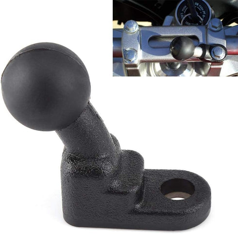 Keenso Universal Motorcycle Mirror Base Mounts Bracket Fixed Base Ball Holder, GPS Windshield Mount Holder with 10mm Hole...