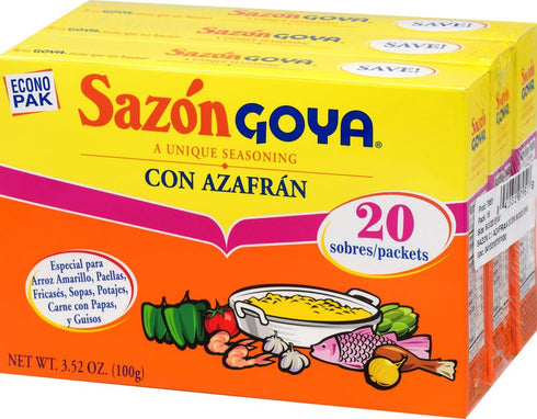 Goya Foods Sazón Seasoning With Azafran 3.52 Ounce (Pack of 3)...