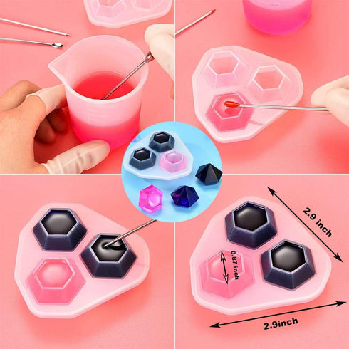 EuTengHao 229Pcs DIY Jewelry Casting Molds Tools Set More Than 120 Designs Contains 8 Silicone Jewelry Resin with 70 Designs,1 Earring Molds with ...