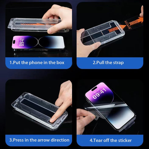 2 Pack for iPhone 14 pro (6.1') Anti fingerprint Screen Protector film,Durable Double Shatterproof HD Tempered Glass Film,with Easy Install Kit Tr...