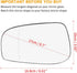 X AUTOHAUX Mirror Glass Heated with Backing Plate Driver Side Left Side Rear View Mirror Glass for VOLVO S60 S80 V70 2001-2006...